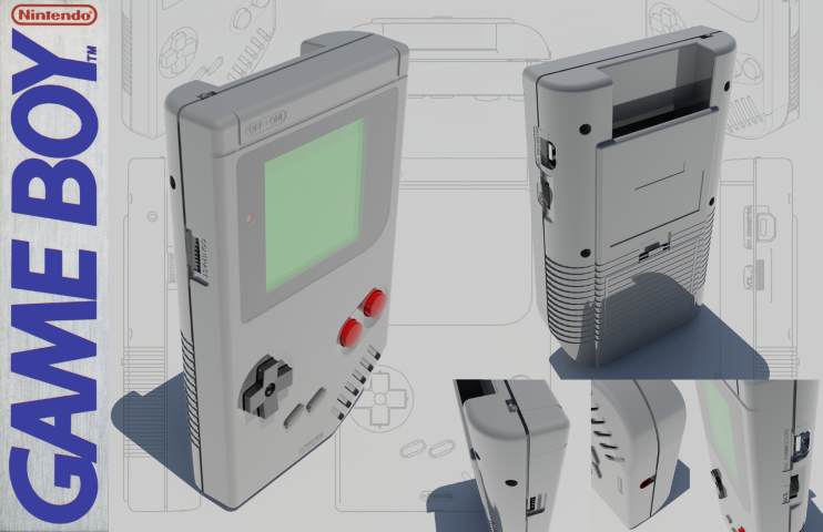 game boy游戏机Rhino犀牛模型下载