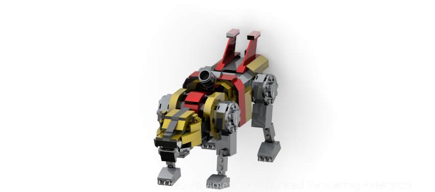 乐高玩具战神金刚黄色狮子Rhino犀牛模型下载