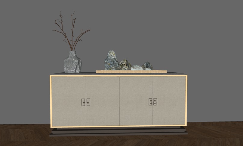 玄关柜边柜SketchUp模型下载