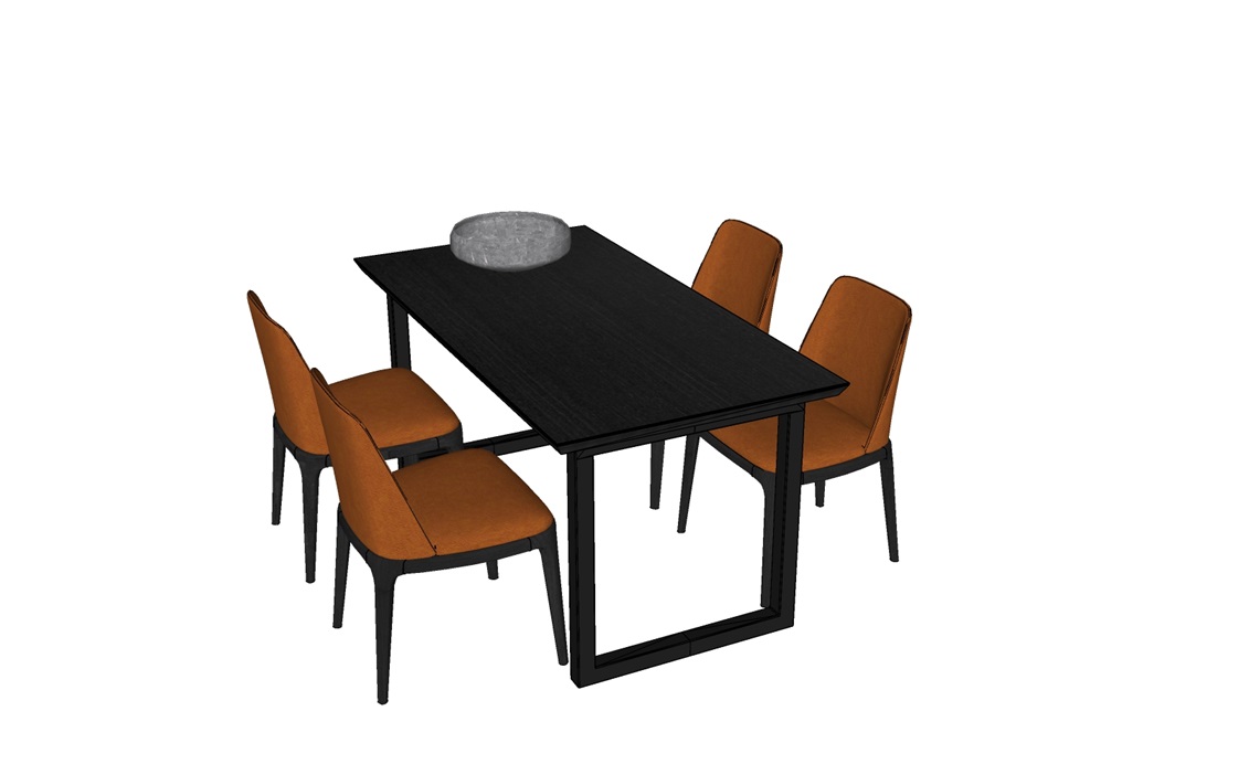 现代餐桌Sketchup模型下载